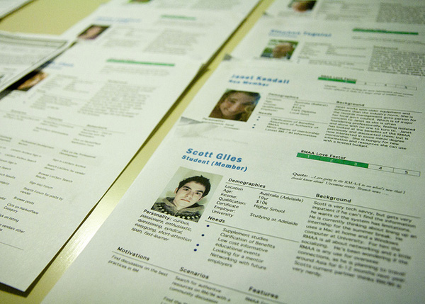 Example of personas presentation. Image: Gary Barber. Via www.flickr.com. Taken on August 2, 2010. License: CC BY-NC-ND 2.0 